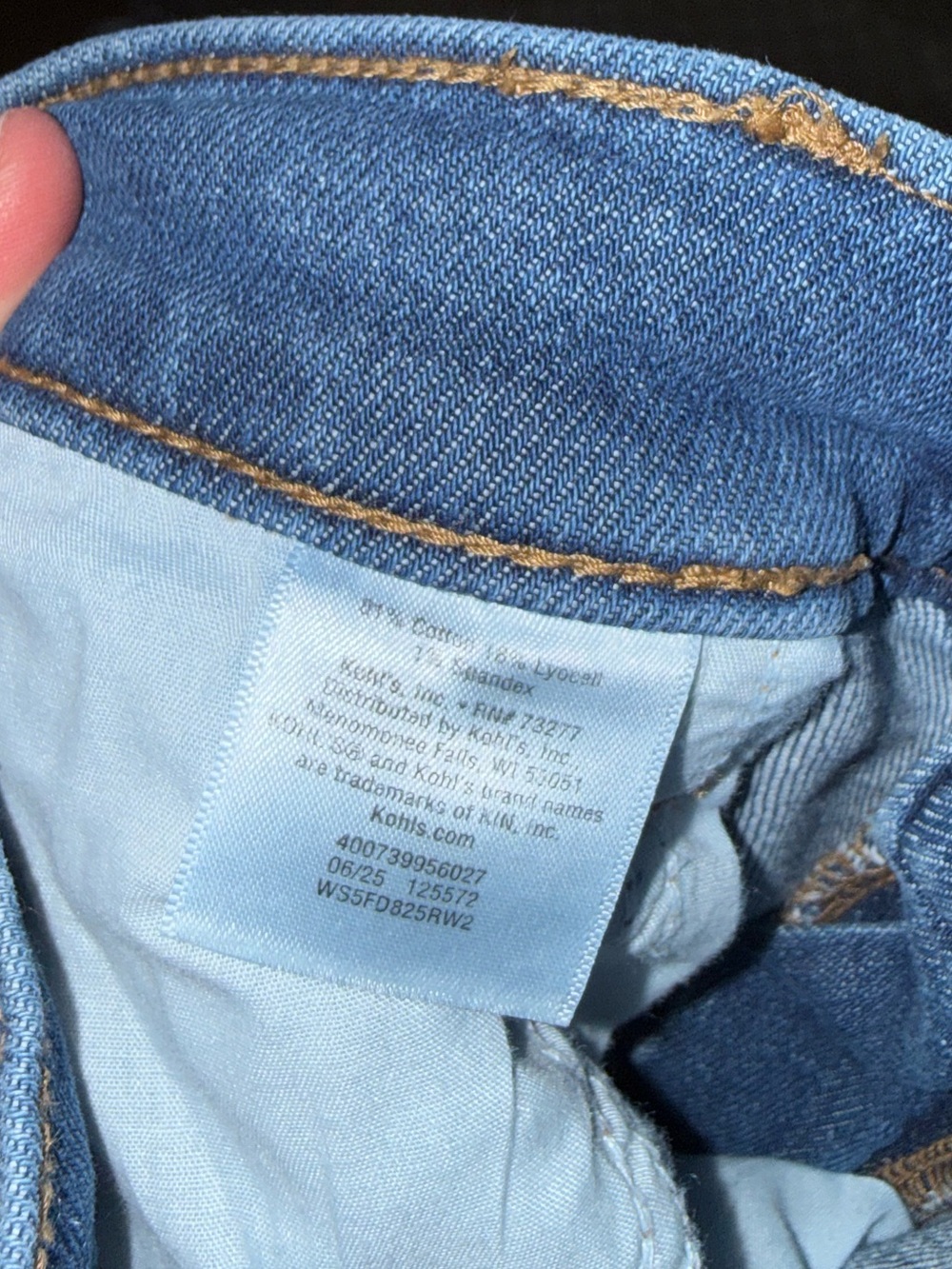 Sonoma Relaxed Wide-Leg Dark Blue Jeans with Tie Waist - Picture 4 of 4